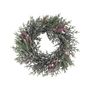 Frosted  Pinecone and Red Mixed Berries Wreath - 45cm