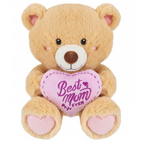 Sitting Bernie Bear Mum Heart (20cm)