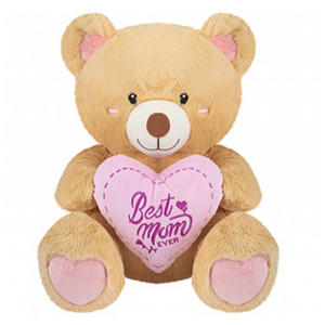 Sitting Bernie Bear with Mum Heart (43cm)