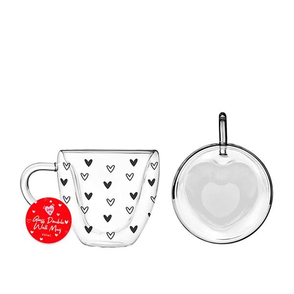 Val Double Walled Heart Mug