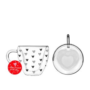 Val Double Walled Heart Mug