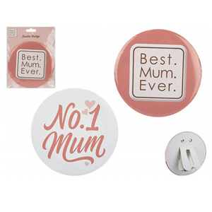 Jumbo Mum Badge 2 Assorted (15cm)