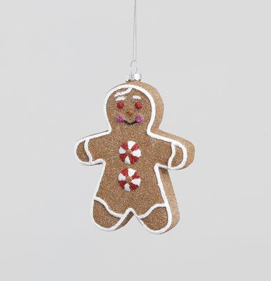 12cm Glass Gingerbread Ornament