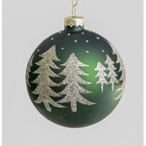80mm Tree Pattern Ball Green