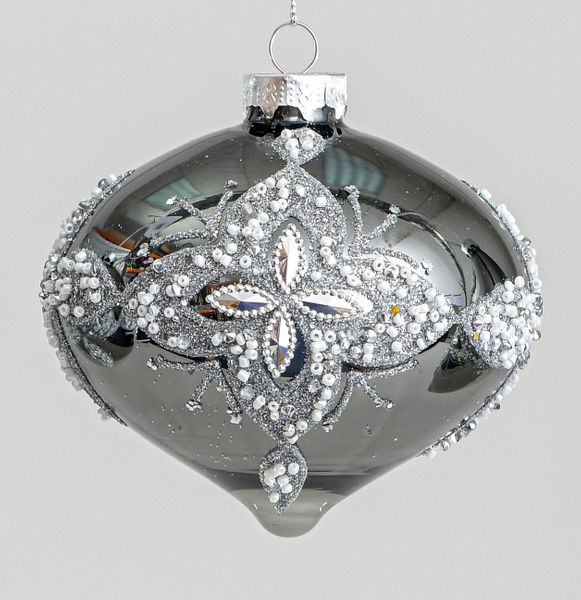 100mm Glitter/Bead Onion Petrol