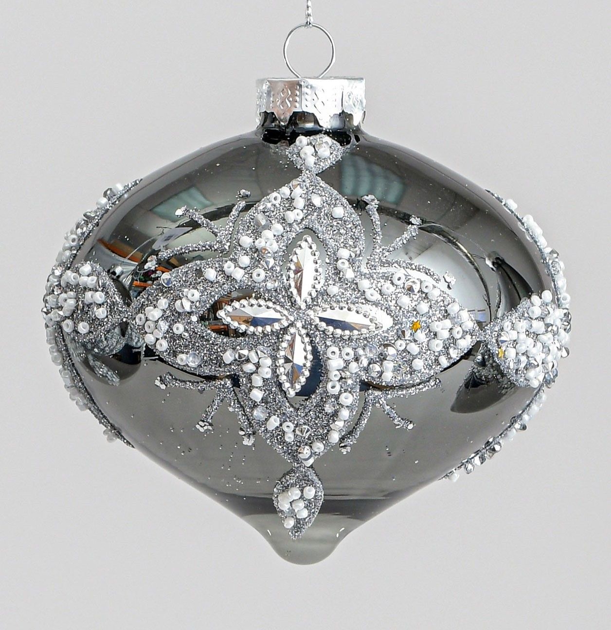 100mm Glitter/Bead Onion Petrol