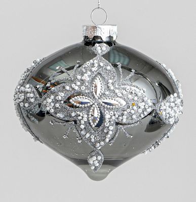 100mm Glitter/Bead Onion Petrol