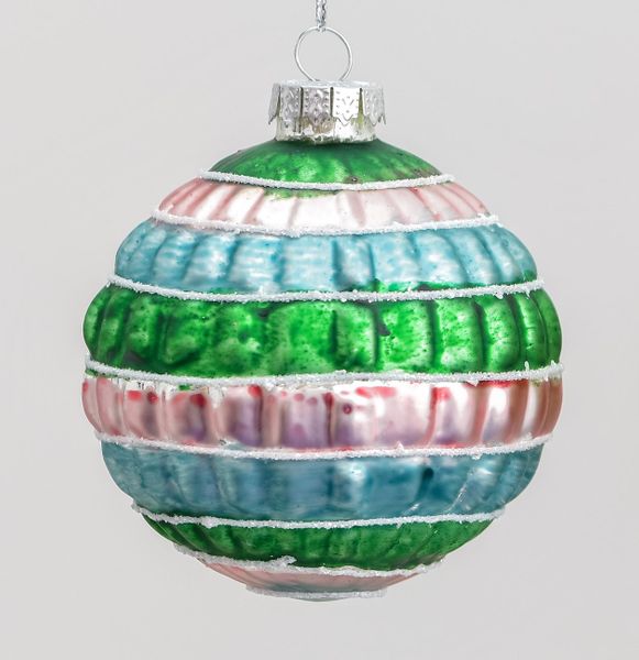 8cm Glass Pattern Ball Multi