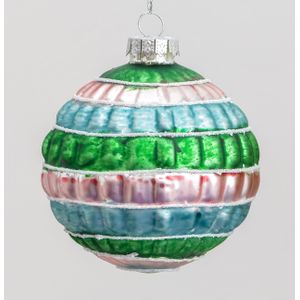 8cm Glass Pattern Ball Multi