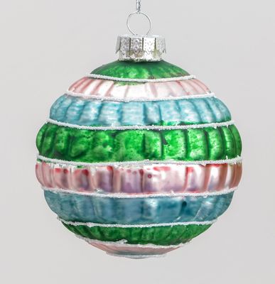 8cm Glass Pattern Ball Multi