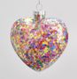 9cm Sequin Heart Decoration Multi