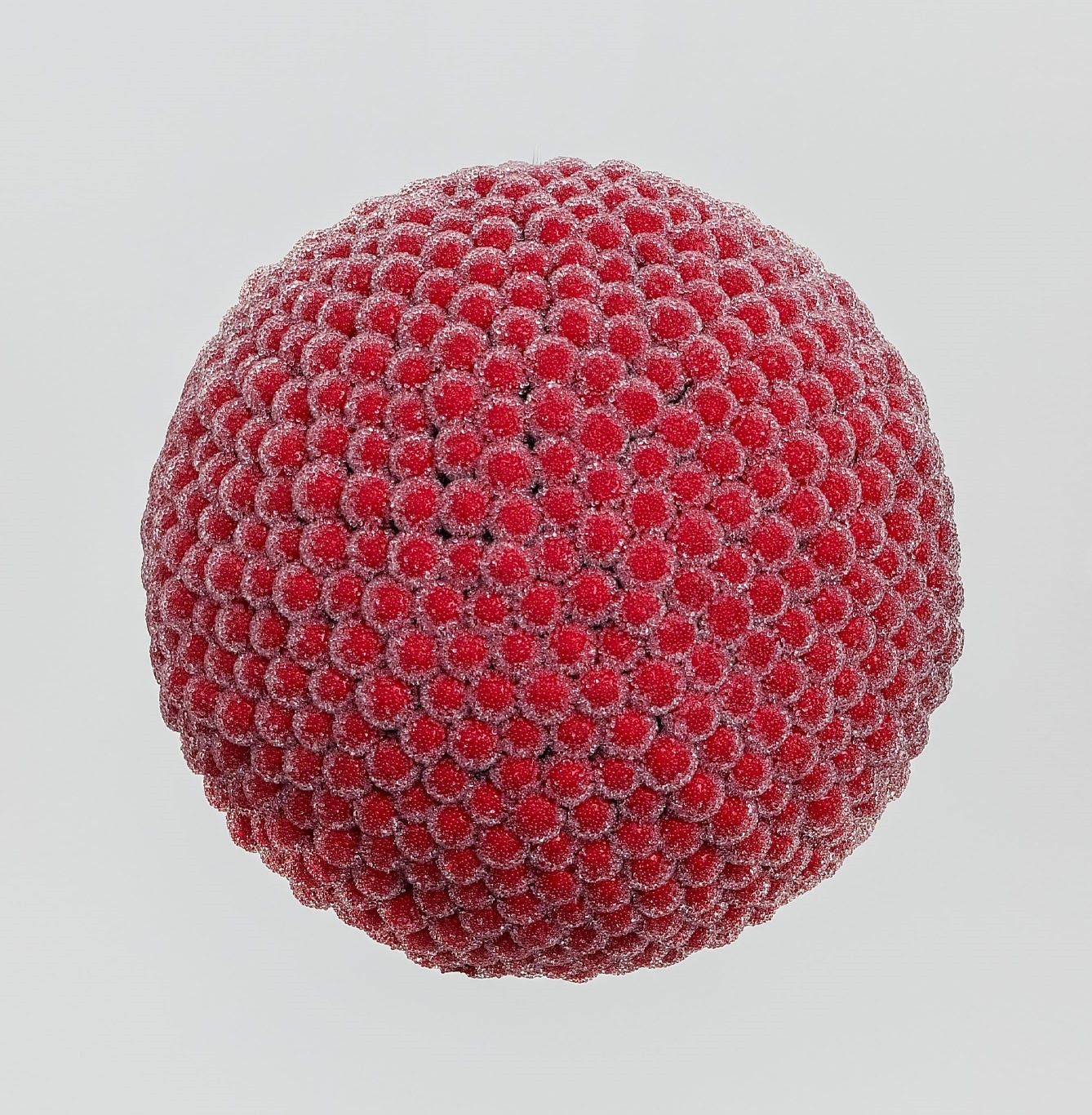 14cm Ice Cluster Ball Dec Red