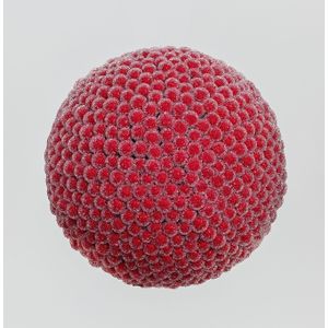 14cm Ice Cluster Ball Dec Red