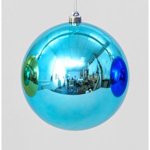 20cm Shiny Xmas Ball Aqua