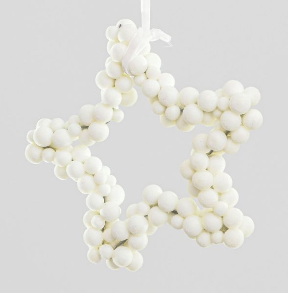 18cm Fabric Cluster Ball Star Dec