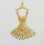 13cm Glitter Ballet Dress Dec Gold