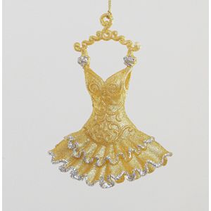 13cm Glitter Ballet Dress Dec Gold