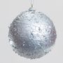 10cm Crackle Ball Decoration Silve