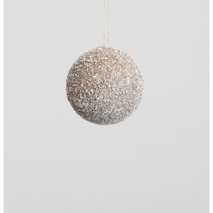 80mm Hanging Frosted Ball Brown