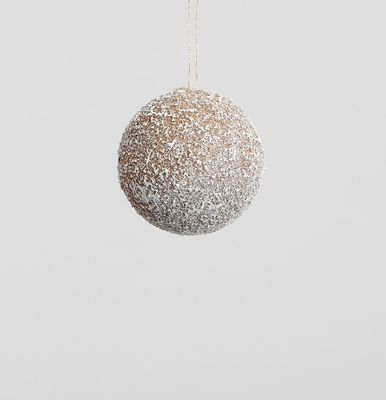 80mm Hanging Frosted Ball Brown