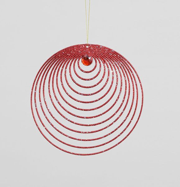 20cm Glitter Circles Decoration Re