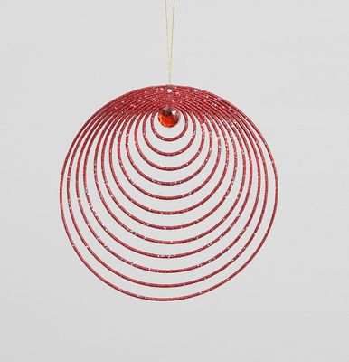 20cm Glitter Circles Decoration Re