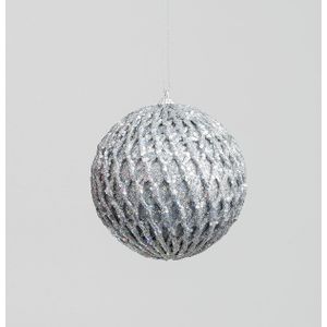 120mm Glitter/Sequin Ball Silver