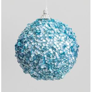 80mm Glitter/Sequin Ball Aqua