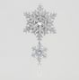 10cm Double Snowflake Dec Silver