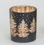 8cm Glass Tree Pattern C/H Copper