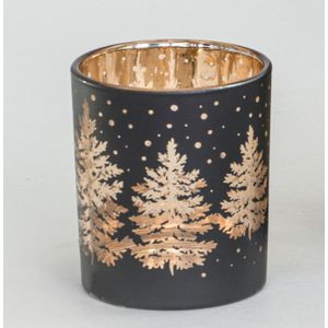 8cm Glass Tree Pattern C/H Copper
