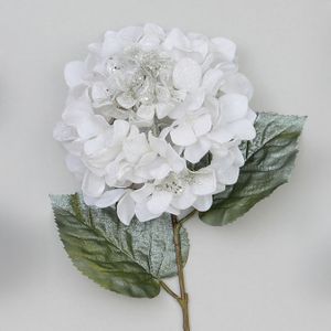 68cm Glitter Hydrangea White