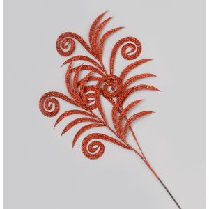 68cm Peacock Fern Spray Red