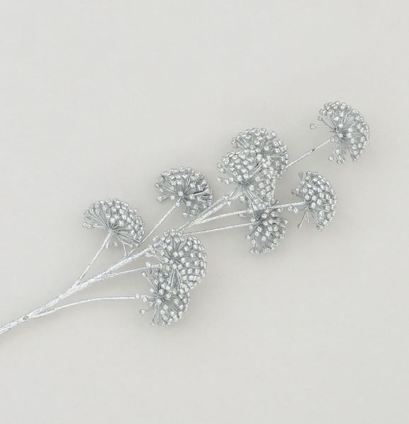 66cm Glitter Thistle Spray Cream