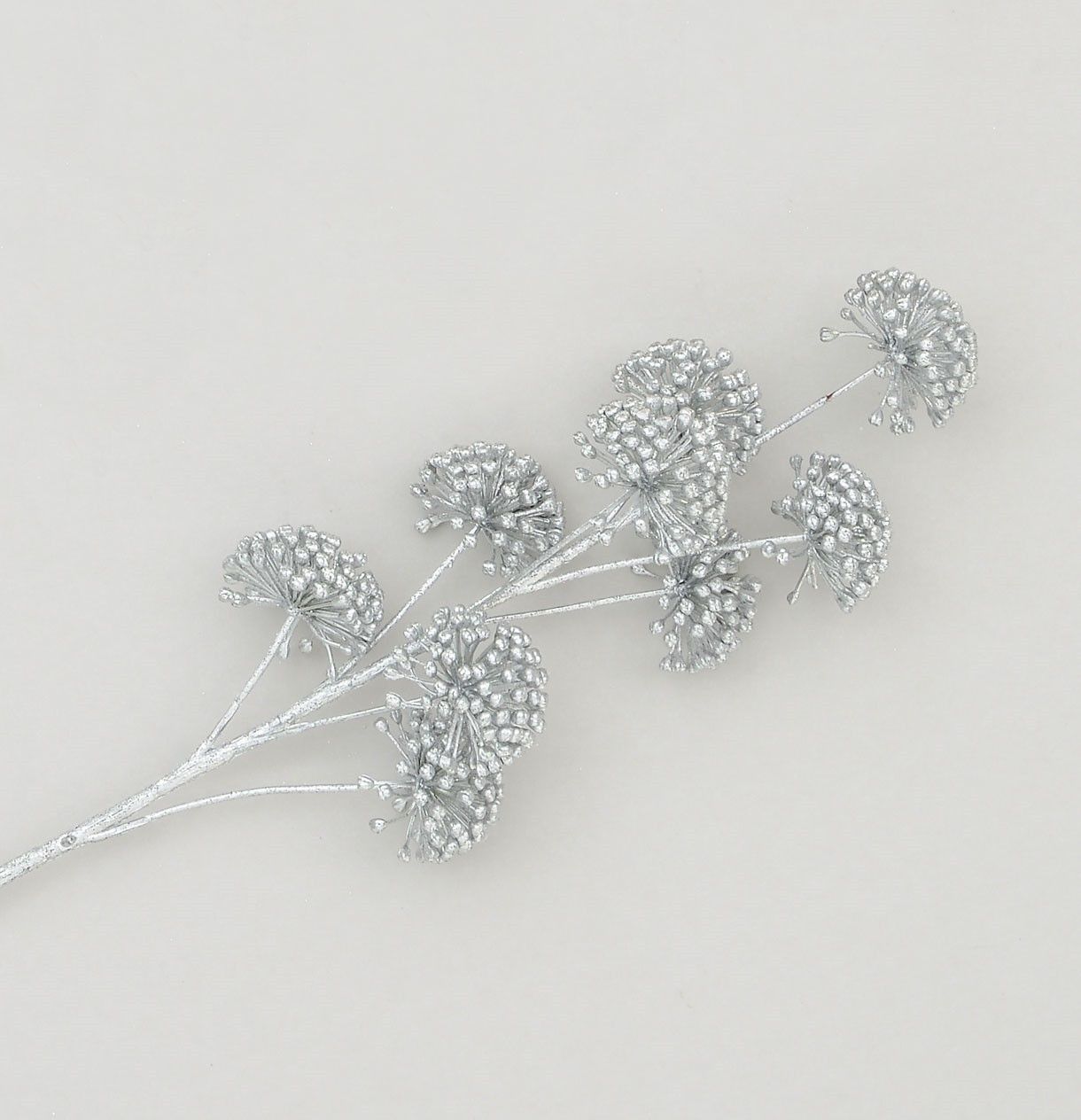 66cm Glitter Thistle Spray Cream