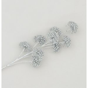 66cm Glitter Thistle Spray Cream