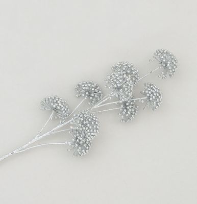 66cm Glitter Thistle Spray Cream