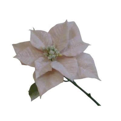 71cm Frosted Poinsettia Pink