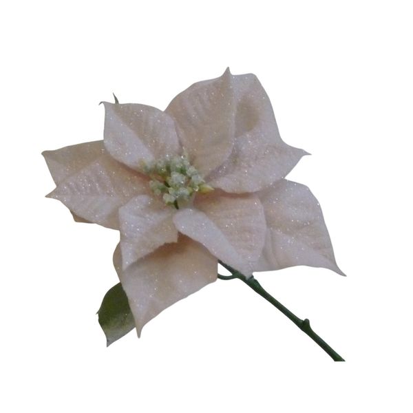 71cm Frosted Poinsettia Pink