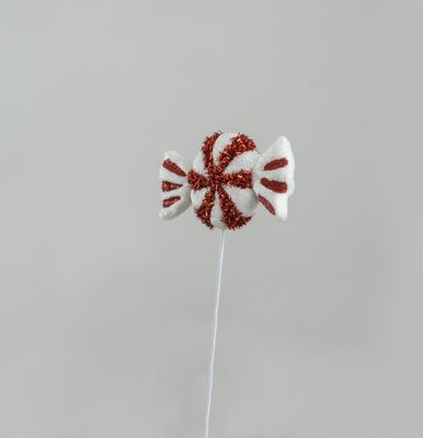 25cm Round Candy Cane Sweet Pick