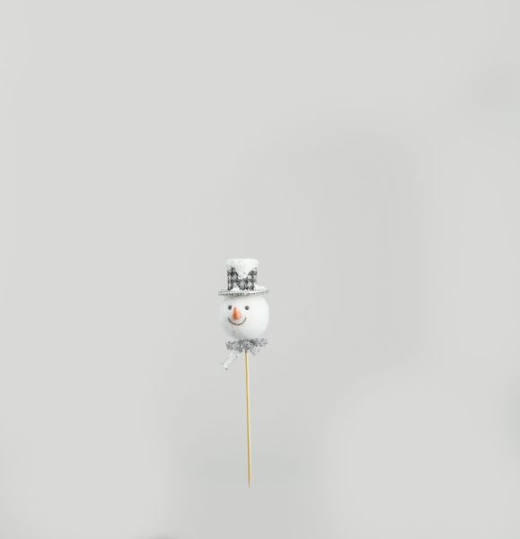 33cm Snowman Head w/Hat Pick