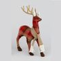 25cm Red Tartan Reindeer T/Piece