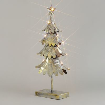 59cm Metal Tree Ornament w/Lights