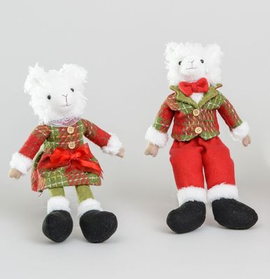 36cm Sitting Llama Ornament 2Ass
