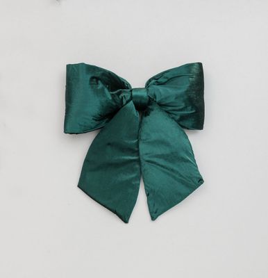 28cm Plush Bow Decoration Green