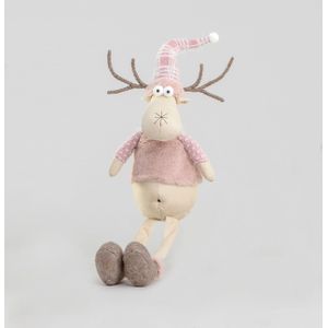 74cm Floppy Leg Moose Pink