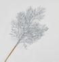 66cm Glitter Leaf Spray Silver