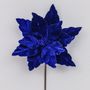 62cm Velvet Poinsettia Dk Blue