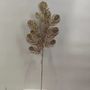 66Cm Glitter Peacock Leaf - Champagne