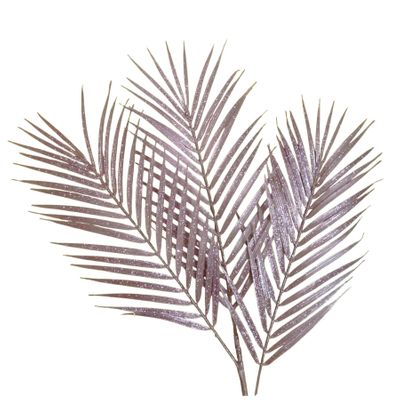 82cm Glitter Fern Spray Pink